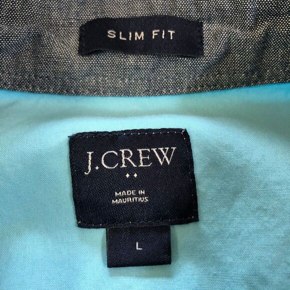 J.Crew Factory Men's Large Slim Fit Fishing Print Shirt - Picture 7 of 7